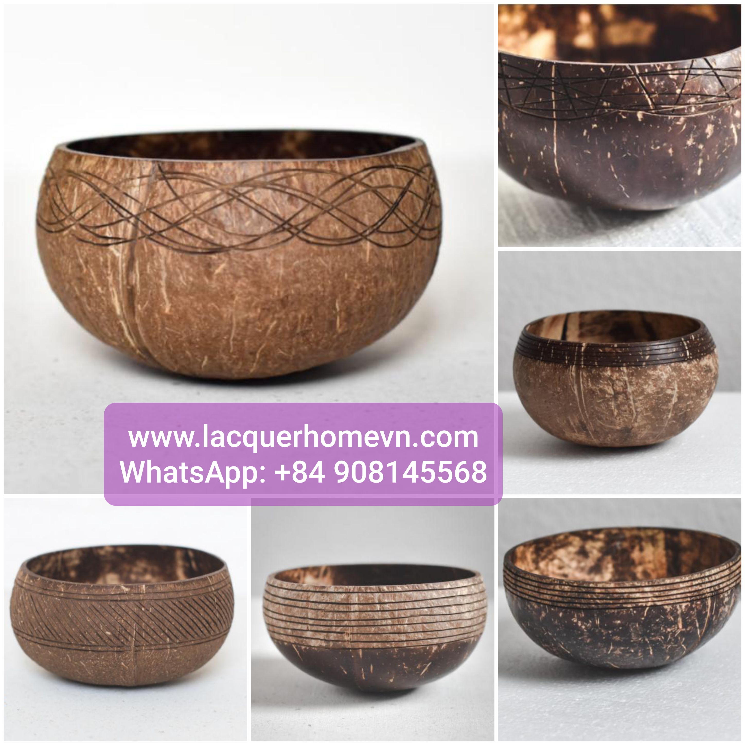 Details about    Natural Coconut Shell Bowl Halves handicraft and pet feed with free shipping 