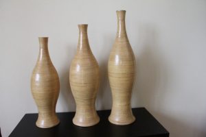 HT1081 spun bamboo vases natural