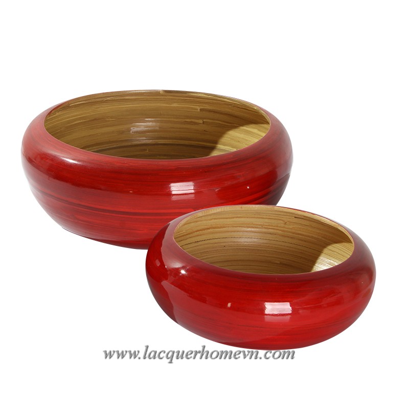 HT0523 Round spun bamboo planter pot