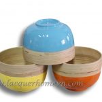 HT5079 Small bamboo rice bowl with foot