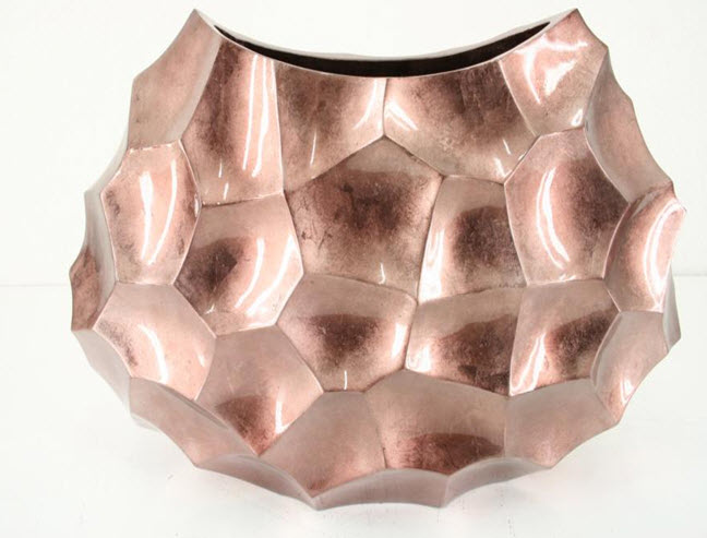 HT6000 silver leaf lacquer decor vase