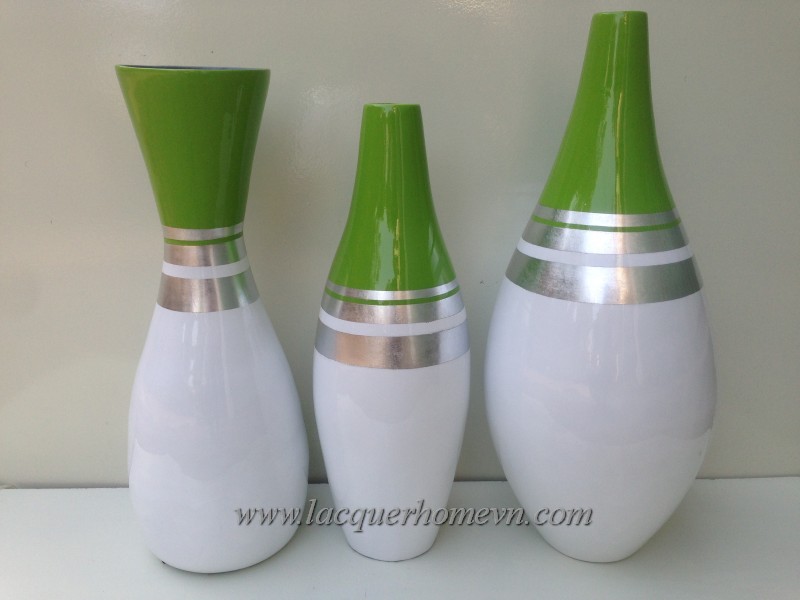 HT1077 Lacquer metallic flower vases