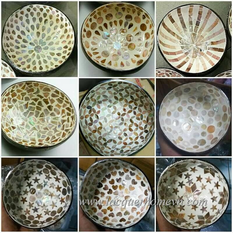 Vietnam coconut lacquer bowls