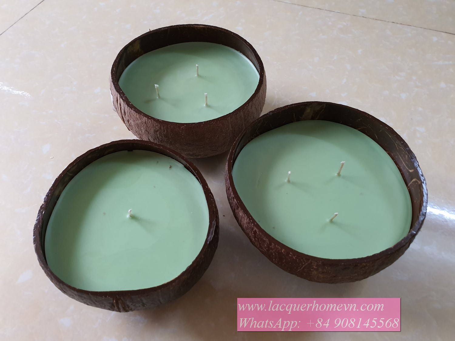 SOywax candle coconut shell bowl